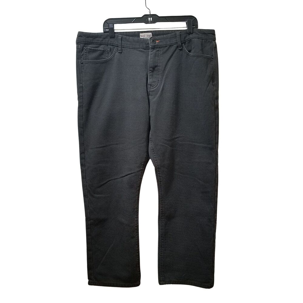 Weatherproof Vintage Jeans Men’s 40x30 Black Straight Fleece Lined Stretch